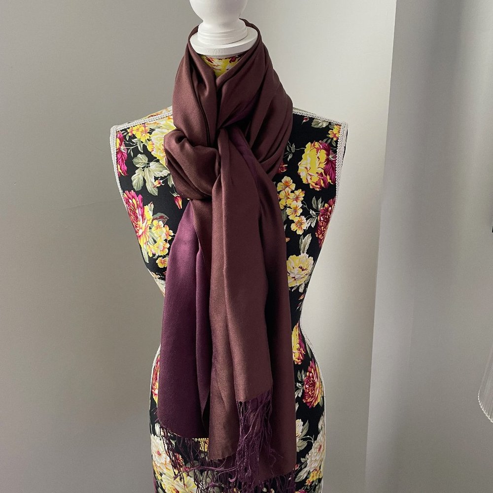 100% Silk Scarf from India - 2 tones